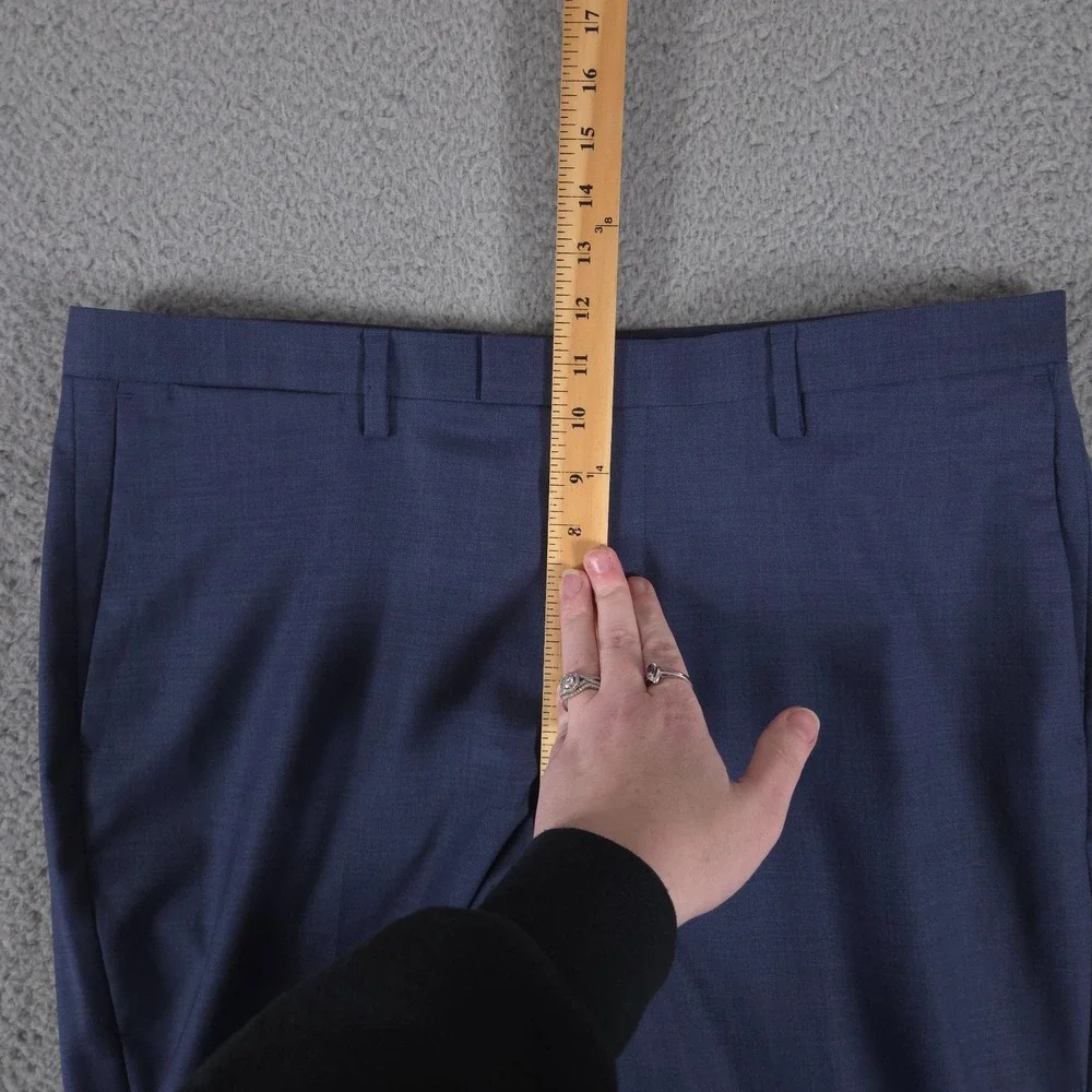 Banana‎ Republic Pants Mens 35x36 Blue Slim Fit Marzotto Wool Trousers Slacks
